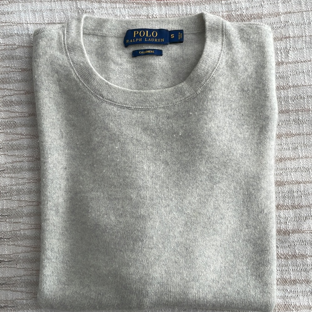 RL cashmere crewneck grey